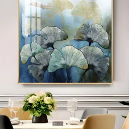 THE NEXT DECOR Yellow & Blue Tranquil Blossom Wall Art-image-45