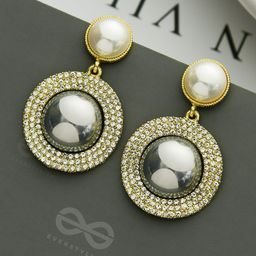 EVERSTYLISH Pearl Studded Circular Drop Earrings-25