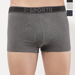 Sporto by Macho Pack Of 4 Combed Cotton Trunks-picture-17