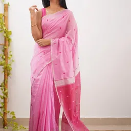 zinzraa Ethnic Motifs Zari Pure Cotton Saree-35