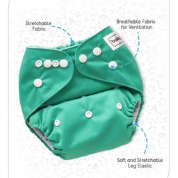 Babyhug Washable & Reusable Cloth Diaper with Inserts - Pack of 7 image 2