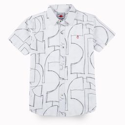 Gini and Jony Boys Comfort Fit Abstract Printed Spread Collar Cotton Casual Shirt-68