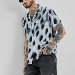 Snitch Men Relaxed Boxy Opaque Printed Casual Shirt-image-82