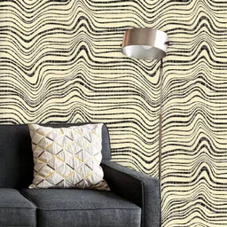 ArtzFolio Printed UV-Resistant Anti-Bacterial Wave Stripes Pattern Peel & Stick Wallpaper-image-67