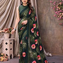 Nirmohi Fashion Floral Printed Saree-image-33