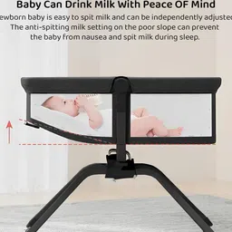 StarAndDaisy Black Electric Baby Cradle With Anti-Tilt & Mosquito Net image 2