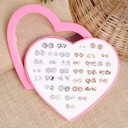 YouBella Set of 36 Stone Studded Contemporary Studs-image-35