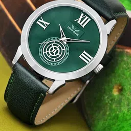 LOUIS DEVIN Men Printed Dial & Leather Straps Analogue Watch LD-GR079-GRN-image-52