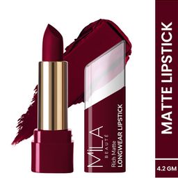 MILA BEAUTE Rich Matte Longwear Bullet Lipstick With Vitamin E- 4.2 g - Fired Up - 606-63