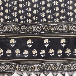 LOOM LEGACY Floral Block Jaipuri Printed Art Silk Dupatta image 4