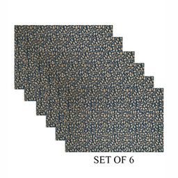 Ratan Cart Teal Blue 6 Pieces Floral Printed Rectangle Shaped Cotton Table Placemats-image-89