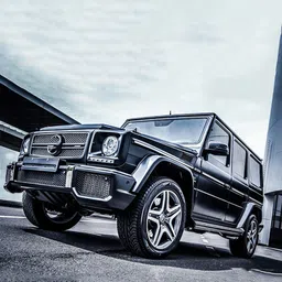 UKAXA Kids 132 Die Cast MetalModel AMG G-65 Toy Car Pullback Openable Door Sound-image-68
