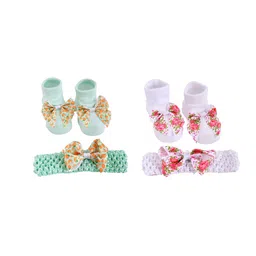 SHOP FRENZY Newborn girls bootie with headband (0-3 Months)-image-16