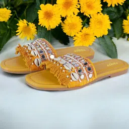 ASIDEA Women's Embellished Party Wear Flats-image-64
