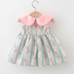 YK Floral Print Peter Pan Collar Fit & Flare Dress-image-85