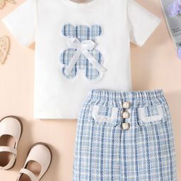 LULU & SKY Girls T-shirt with Skirt-image-99