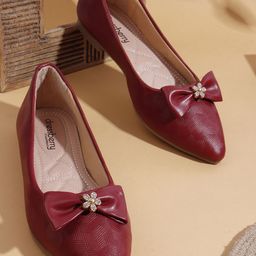 DressBerry Women Textured Ballerinas-image-15