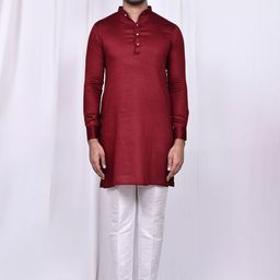 Arihant Rai Sinha Men Regular Linen Kurta with Trousers-image-42