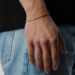 MILLER Men Gold-Plated Link Rope Chain Stylish Bracelet-image-57