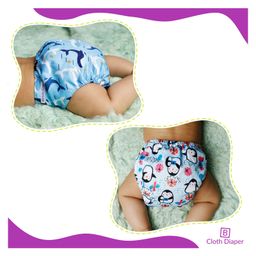 Bembika Cloth Diapers Penguin Print Set of 2 - Multicolor image 4