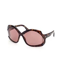 Tom Ford Women Pink Lens & Brown Shield Sunglasses with-picture-7
