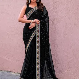 Leelavati Embellished Pure Georgette Saree-image-83