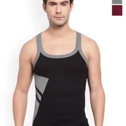 Sporto by Macho Men Pack Of 3 Combed Cotton Gym Vests Sprto_707-B(1)-M(1)-MGry(1)-XS-picture-1