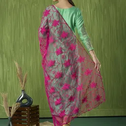 Dupatta Bazaar Embroidered Dupatta with Thread Work image 5