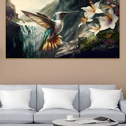 DEKORSTATION Green & White Floral and Botanical Printed Canvas Wall Art-image-67