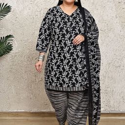 Rajnandini Women Floral Printed Regular Kurta with Salwar & Dupatta-image-73