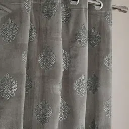 IVAZA Unisex Grey Curtains and Sheers-image-3