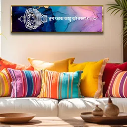 Craftnest creations Blue 1 Piece Canvas Religious Wall Paintings-image-75