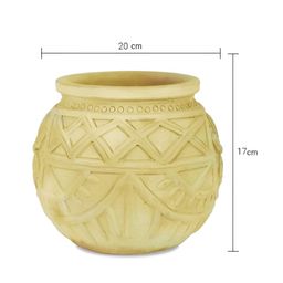 Swadeh Brown Textured Clay Planters-image-57