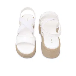 V-WALK Women Ankle Loop Regular Open Toe Flats image 3