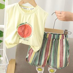 StyleCast x Revolte Boys Cartoon Printed Pure Cotton Round Neck T-shirt & Trousers-image-46