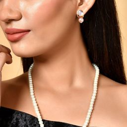 DressBerry Gold Plated Pearls Jewellery Set-picture-49