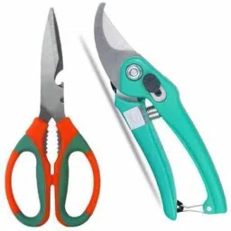 Gardening Tools Set with Scissor and Garden Scissors Pruning Bypass Secateurs Flower Cutter Branch Trimmer Carbon Steel Blade with Lock (Tools Set 1+1) Garden Tool Kit (2 Tools) Garden Tool Kit-13