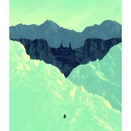 Inephos Green & Yellow Paper Creative Artwork Wall Poster-23