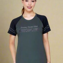 White Moon Women Dry Fit Typography Printed Round Neck T-shirt-picture-23
