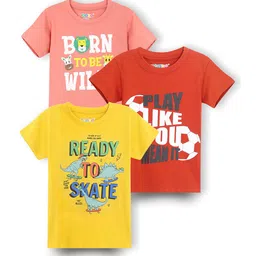 RASPY Boys 3 Printed Pure Cotton T-shirt-image-109