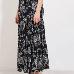 BIGDART Printed Flared Maxi Skirt image 2