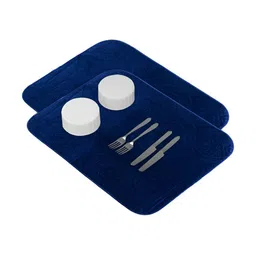 Aura 2-Pcs Blue Floor Microfiber Crockery Dish Drying Kitchen Mats-picture-16