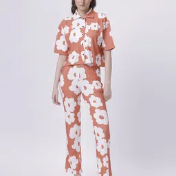 BABA YAGA Printed Drop Shoulder Sleeves Shirt With Trousers-image-82