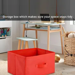 Aura Red Set of 2 Foldable & Multipurpose Wardrobe Storage Box 26 L image 5