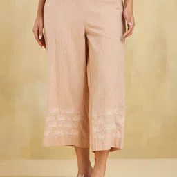 Fabindia Women Ethnic Motifs Embroidered Trousers-picture-27