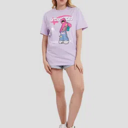 Underrated Club Women Typography Printed Bio Finish Raw Edge T-shirt-picture-6