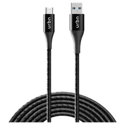 urbn Type A to Micro USB 3.9 Feet (1.2M) Cable (Tangle Free Design, Black)-17