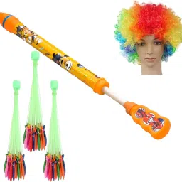 1 Water Gun Holi Pichkari +3 Magic Balloon+ 1 Malinga Cap Combo Pack for Holi Water Gun-image-51