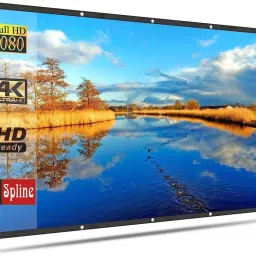 Spline 8feet x 8feet 4K Portable Eyelet Foldable for Home Anti-Crease Indoor Outdoor Projector Screen (Width 244 cm x 244 cm Height)-picture-19