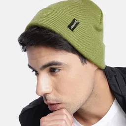 Roadster Unisex Green Acrylic Fisherman Beanie-image-86